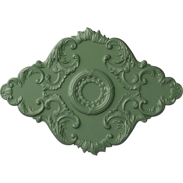 Ekena Millwork Piedmont Ceiling Medallion, Hand-Painted Athenian Green, 37"W x 26"H x 1 3/8"P CM37X26PEAGF - main